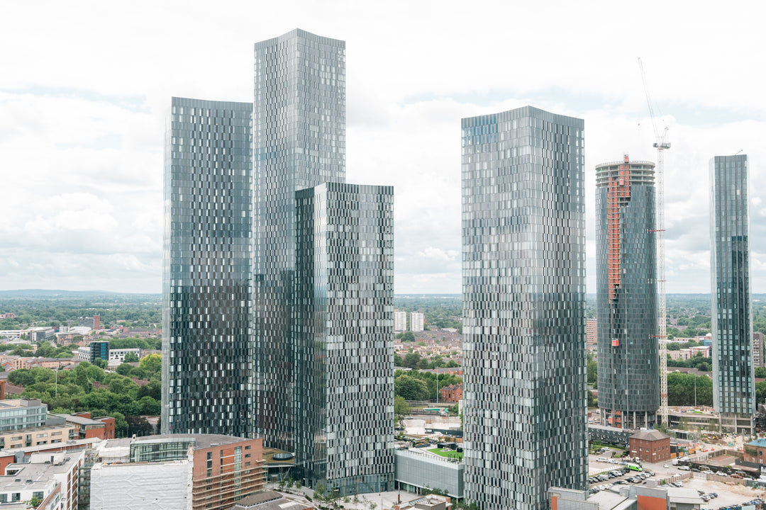 Picturesque landscape of Deansgate Apartment Towers and surrounding area